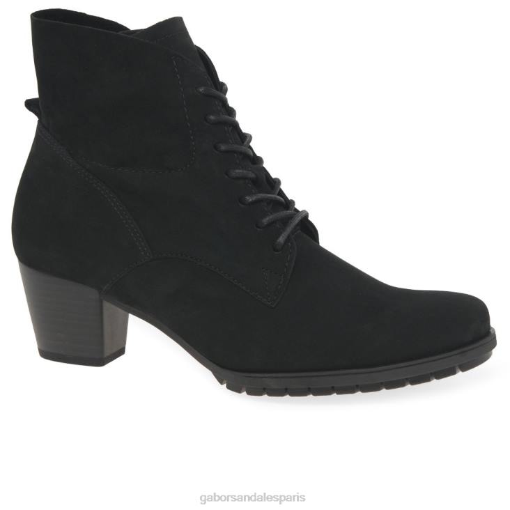 femmes Gabor nubuck noir bottines optimales chaussure 4LHL247