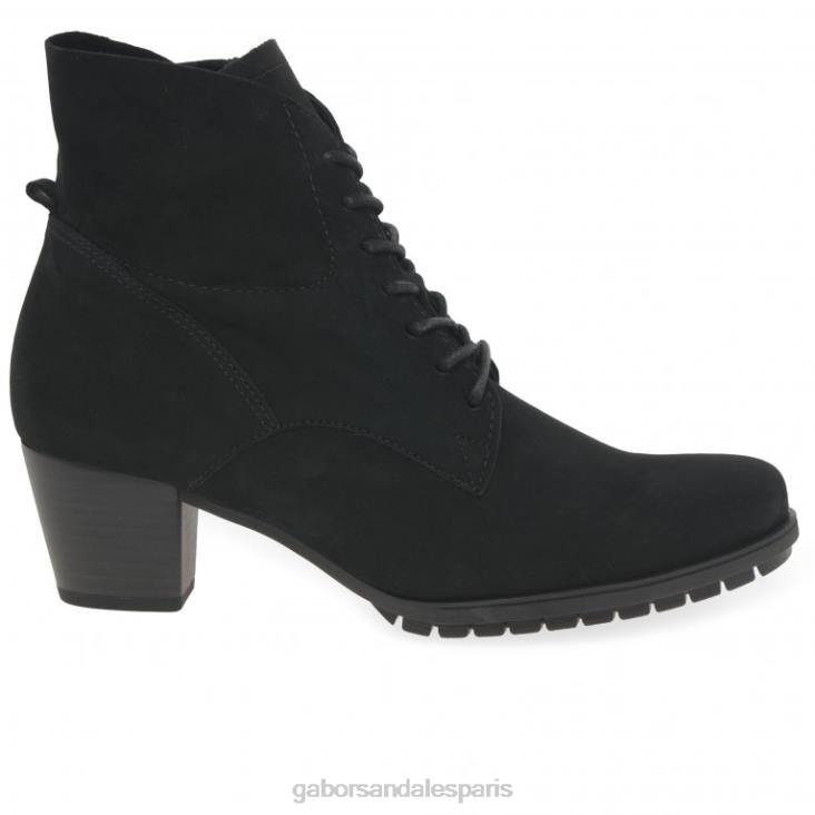 femmes Gabor nubuck noir bottines optimales chaussure 4LHL247