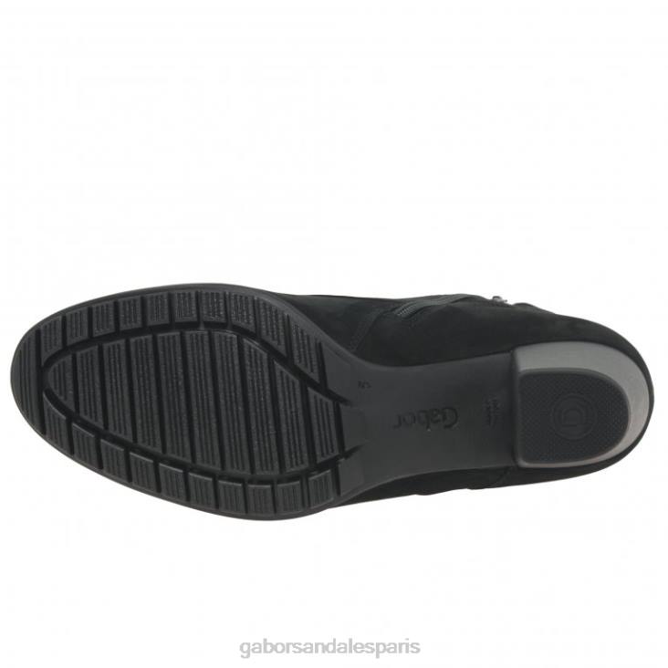 femmes Gabor nubuck noir bottines optimales chaussure 4LHL247