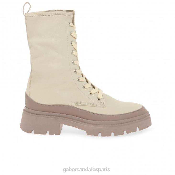 femmes Gabor panna/nu foncé bottes motardes leora chaussure 4LHL245