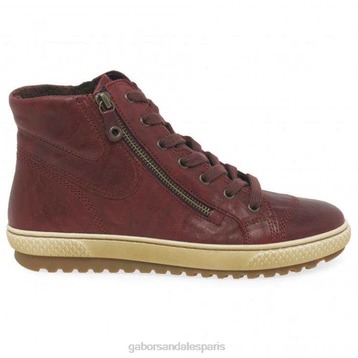 femmes Gabor rouge foncé bottines décontractées bulner chaussure 4LHL183