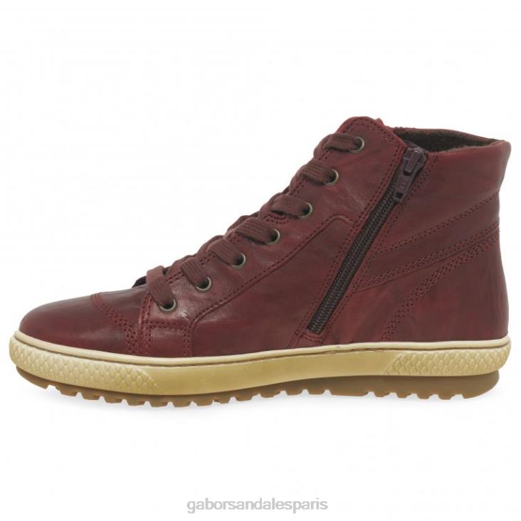 femmes Gabor rouge foncé bottines décontractées bulner chaussure 4LHL183