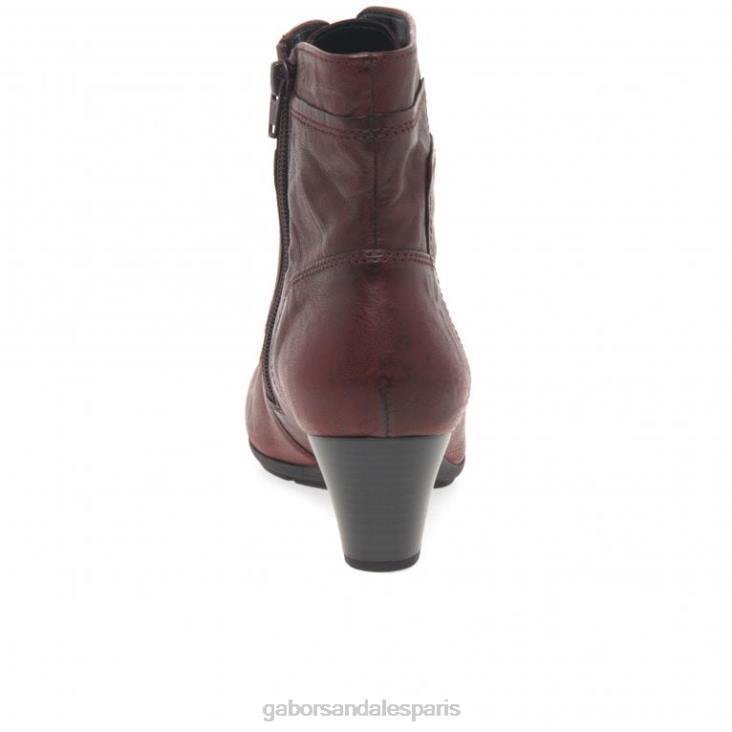 femmes Gabor rouge foncé bottines nationales chaussure 4LHL184