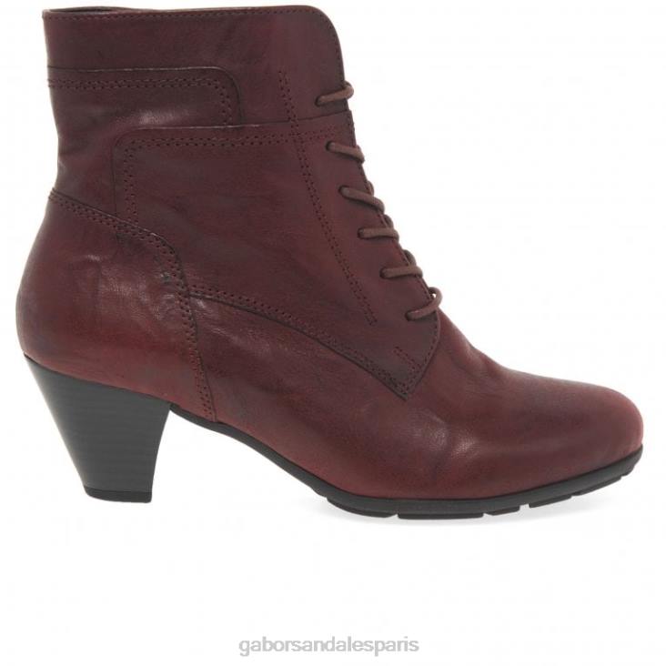 femmes Gabor rouge foncé bottines nationales chaussure 4LHL184