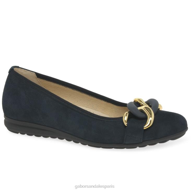 femmes Gabor daim bleu foncé chaussures décontractées sabia chaussure 4LHL6