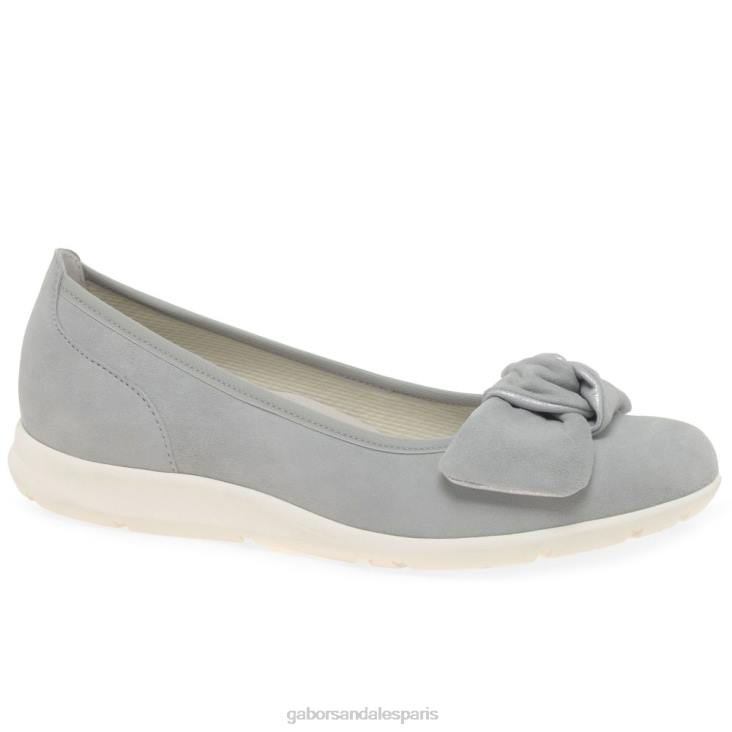 femmes Gabor daim gris clair/métallisé chaussures salerne chaussure 4LHL21