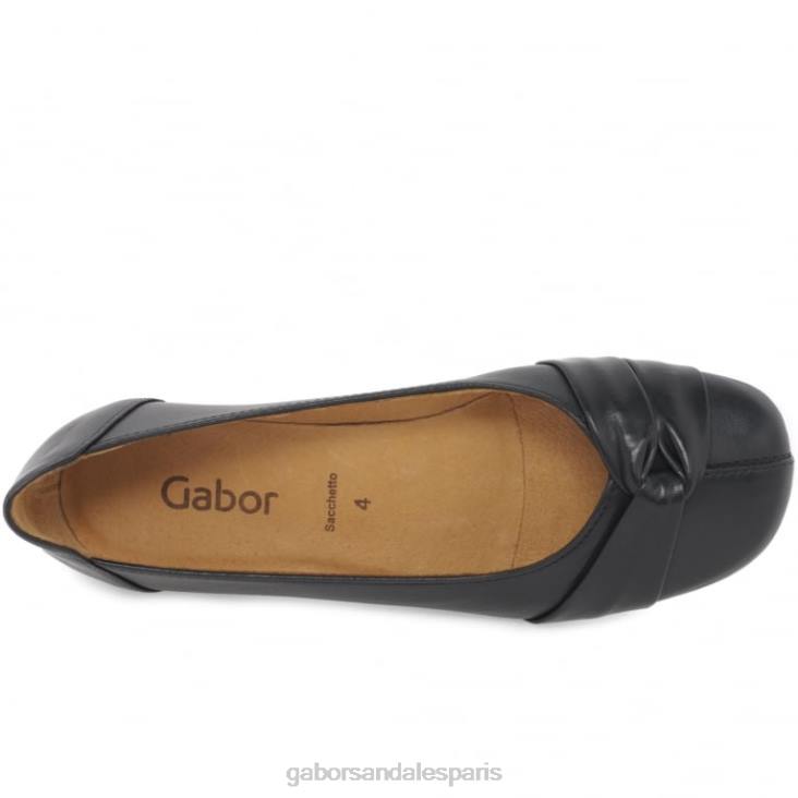 femmes Gabor noir ballerines frost chaussure 4LHL110