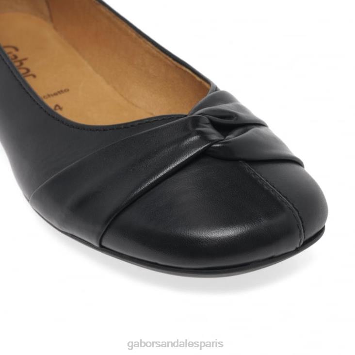 femmes Gabor noir ballerines frost chaussure 4LHL110