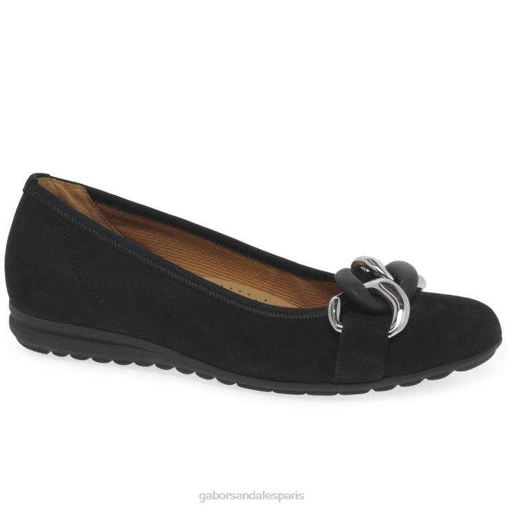 femmes Gabor Suède noir chaussures décontractées sabia chaussure 4LHL23