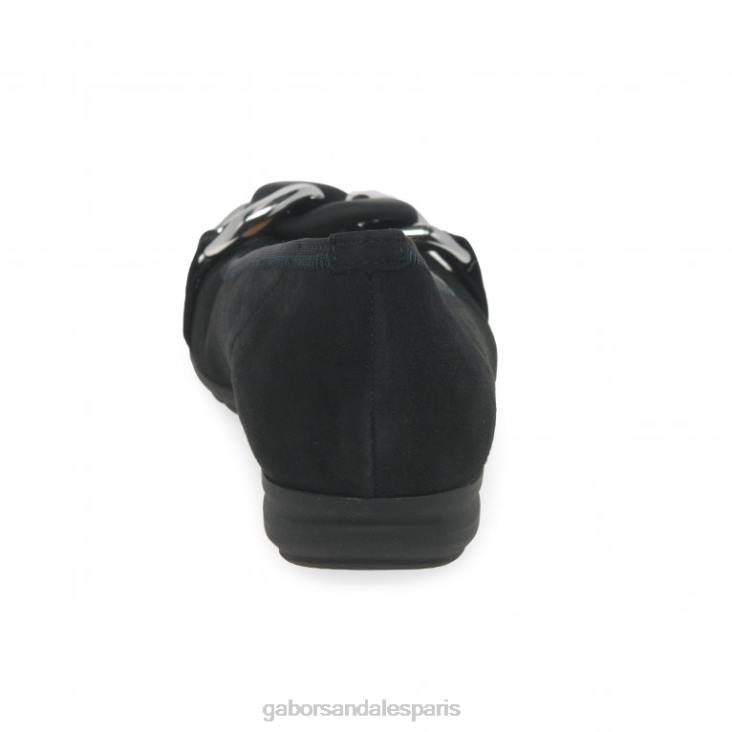 femmes Gabor Suède noir chaussures décontractées sabia chaussure 4LHL23