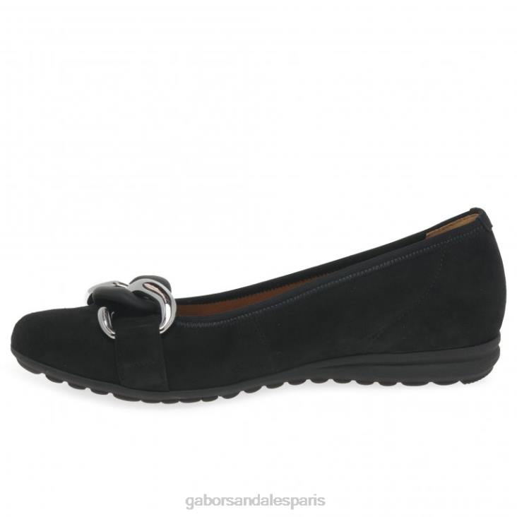 femmes Gabor Suède noir chaussures décontractées sabia chaussure 4LHL23