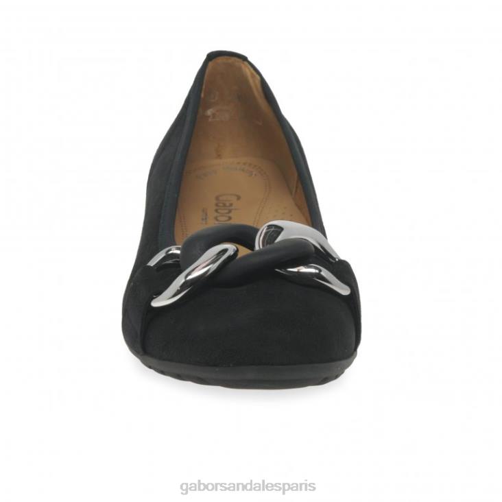 femmes Gabor Suède noir chaussures décontractées sabia chaussure 4LHL23