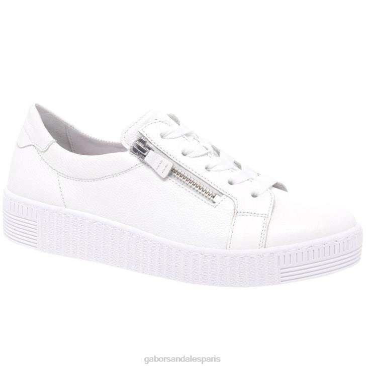 femmes Gabor blanc chaussures décontractées sagesse chaussure 4LHL324