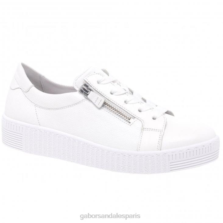 femmes Gabor blanc chaussures décontractées sagesse chaussure 4LHL324