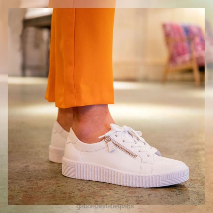 femmes Gabor blanc chaussures décontractées sagesse chaussure 4LHL324