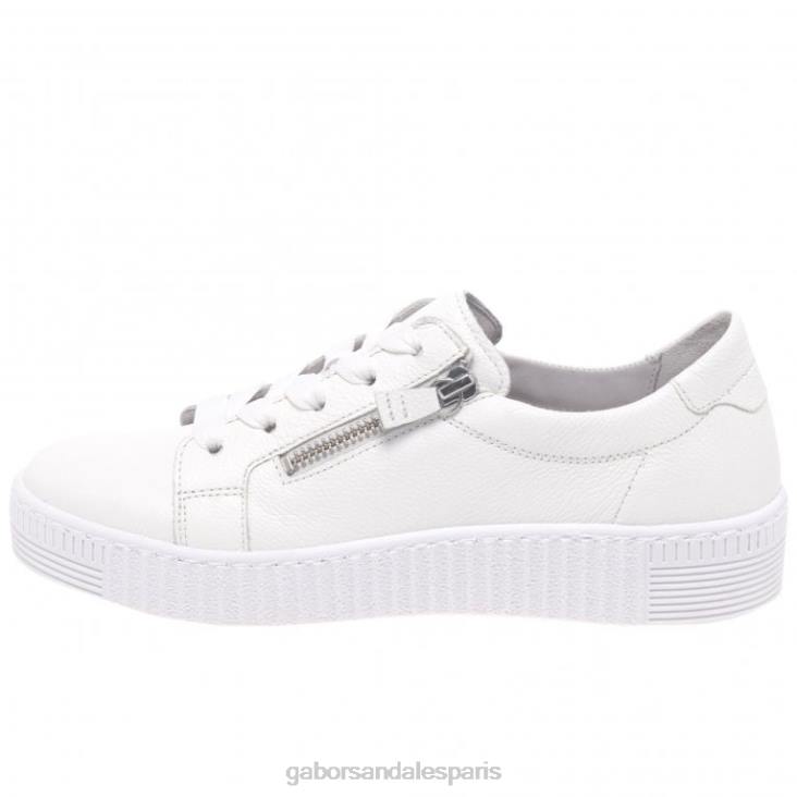 femmes Gabor blanc chaussures décontractées sagesse chaussure 4LHL324