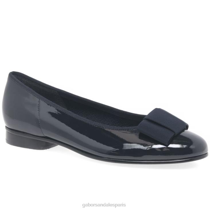 femmes Gabor brevet océanique Assist - Ballerines à bordure avec nœud chaussure 4LHL9