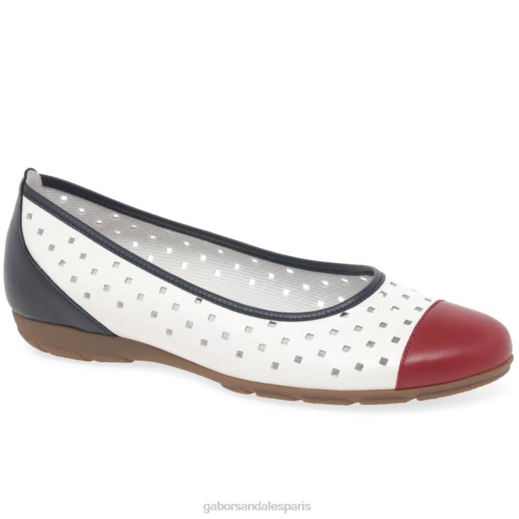 femmes Gabor combi marin chaussures décontractées à volants et détails perforés chaussure 4LHL79