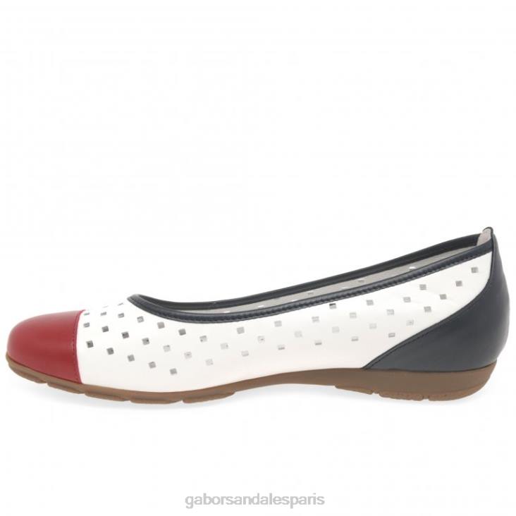 femmes Gabor combi marin chaussures décontractées à volants et détails perforés chaussure 4LHL79