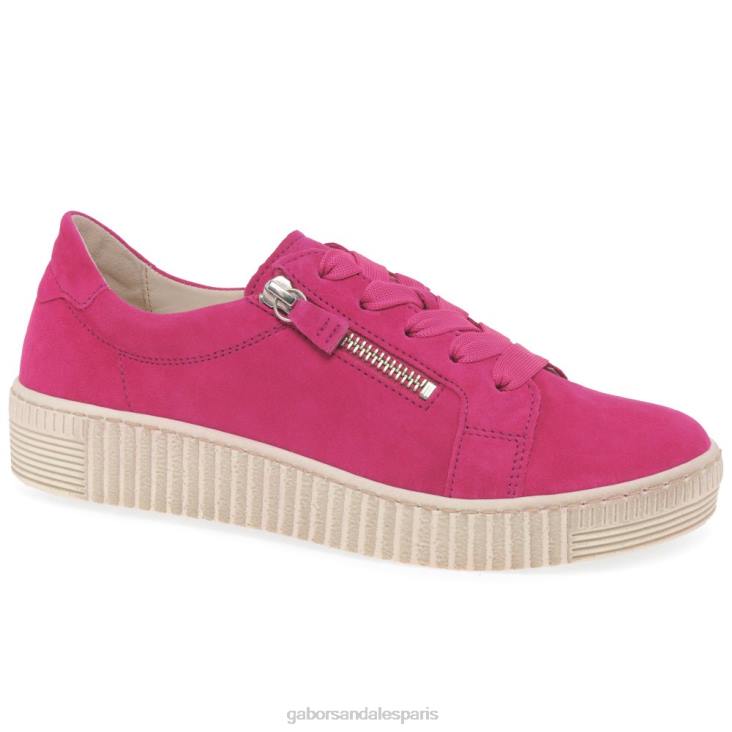 femmes Gabor daim rose chaussures décontractées sagesse chaussure 4LHL124