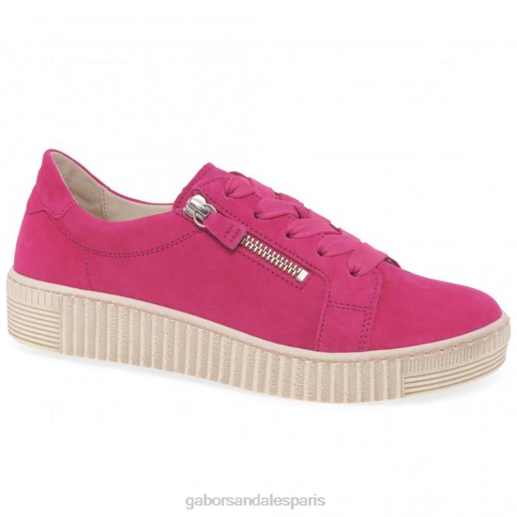 femmes Gabor daim rose chaussures décontractées sagesse chaussure 4LHL124