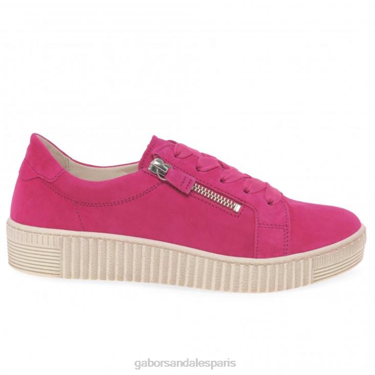 femmes Gabor daim rose chaussures décontractées sagesse chaussure 4LHL124