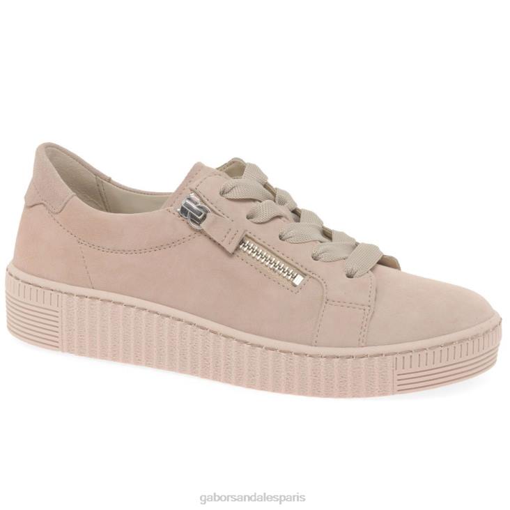 femmes Gabor daim rouge chaussures décontractées sagesse chaussure 4LHL327