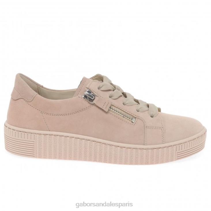 femmes Gabor daim rouge chaussures décontractées sagesse chaussure 4LHL327