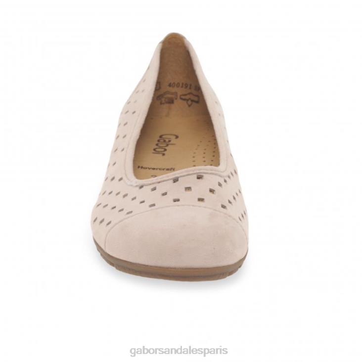 femmes Gabor daim rouge chaussures décontractées à volants et détails perforés chaussure 4LHL77