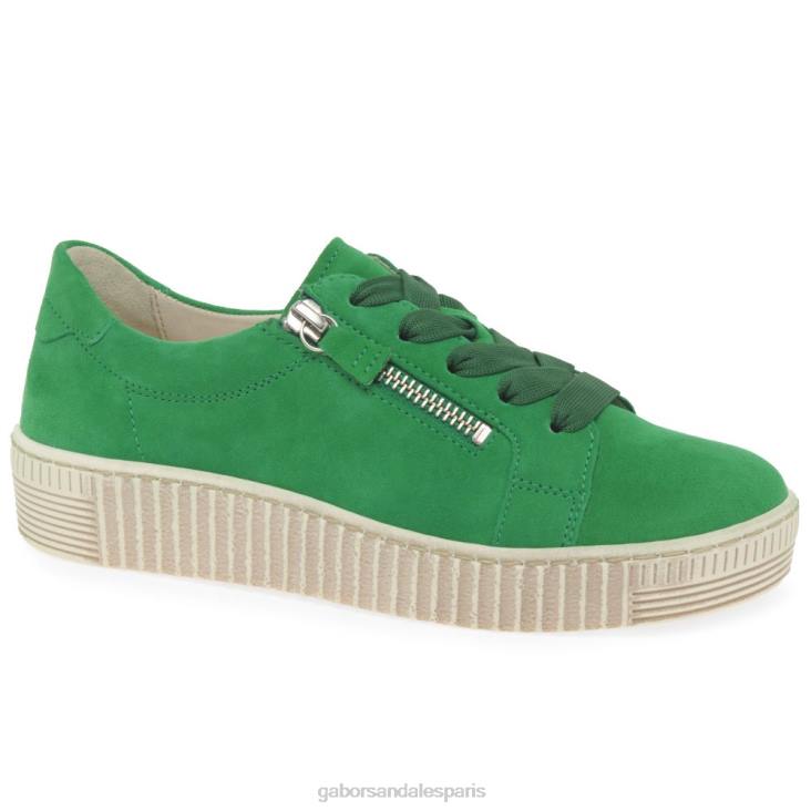 femmes Gabor daim vert chaussures décontractées sagesse chaussure 4LHL123