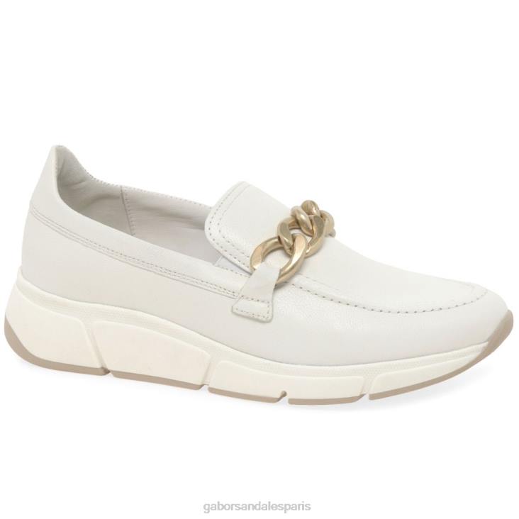 femmes Gabor café au lait nappa chaussures de facteur chaussure 4LHL120