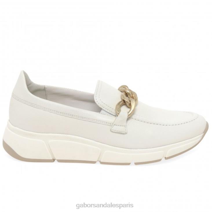 femmes Gabor café au lait nappa chaussures de facteur chaussure 4LHL120