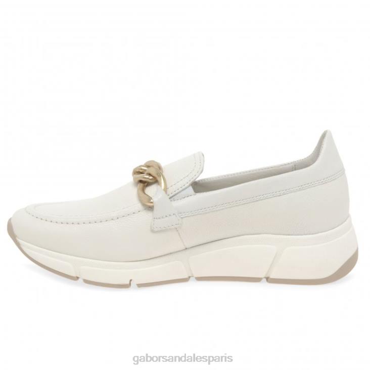 femmes Gabor café au lait nappa chaussures de facteur chaussure 4LHL120