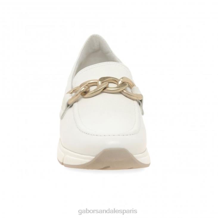 femmes Gabor café au lait nappa chaussures de facteur chaussure 4LHL120