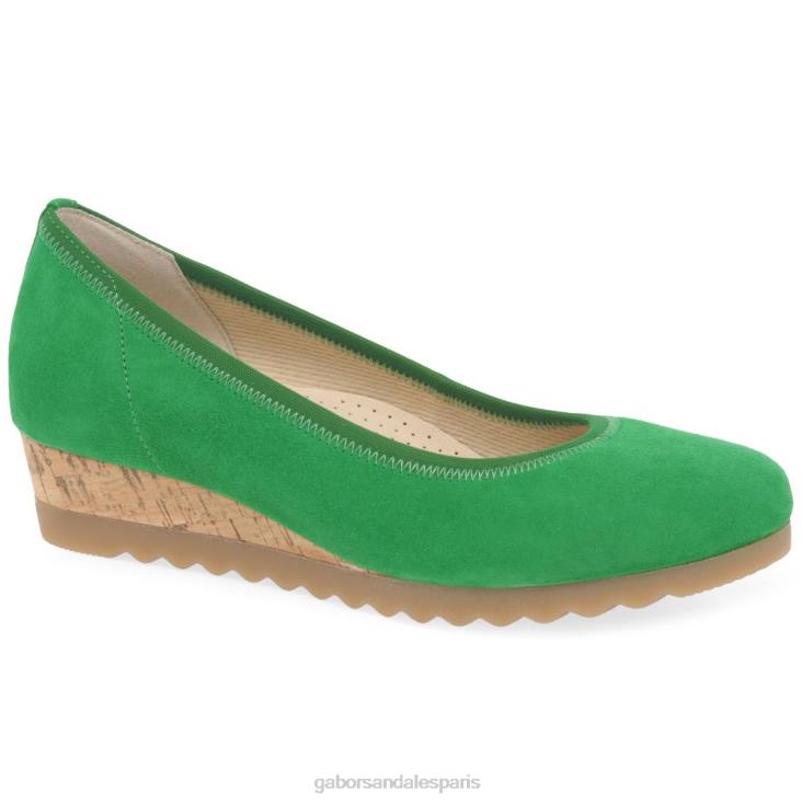 femmes Gabor daim vert chaussures à talons compensés epworth chaussure 4LHL119
