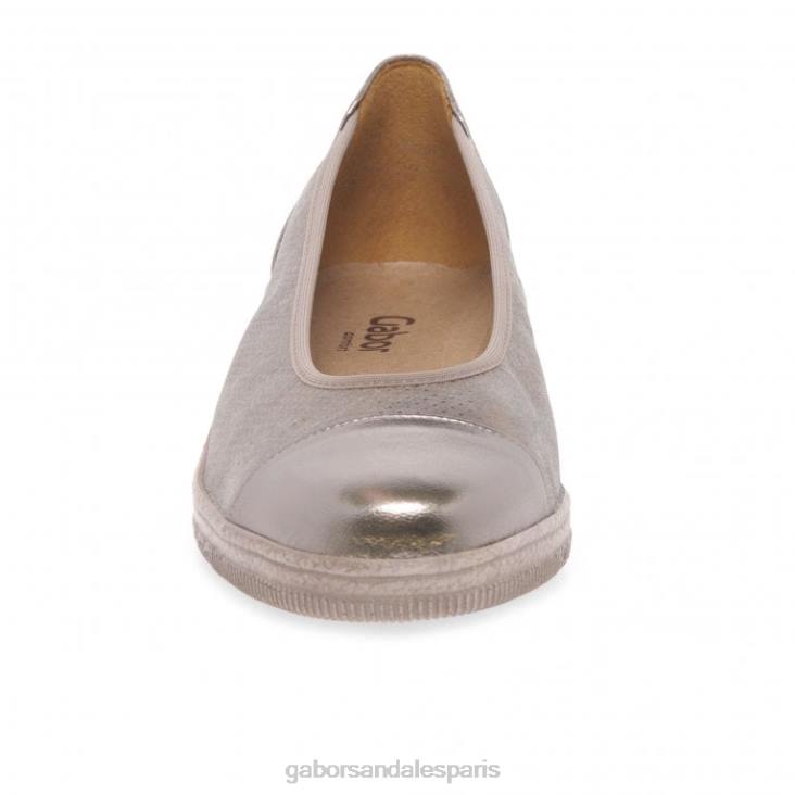 femmes Gabor impression cadre/point escarpins à talons bas avec accents verni pétunia chaussure 4LHL115