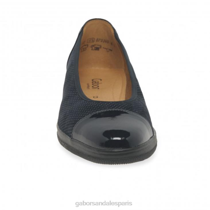 femmes Gabor point océan/brevet escarpins à talons bas avec accents verni pétunia chaussure 4LHL113