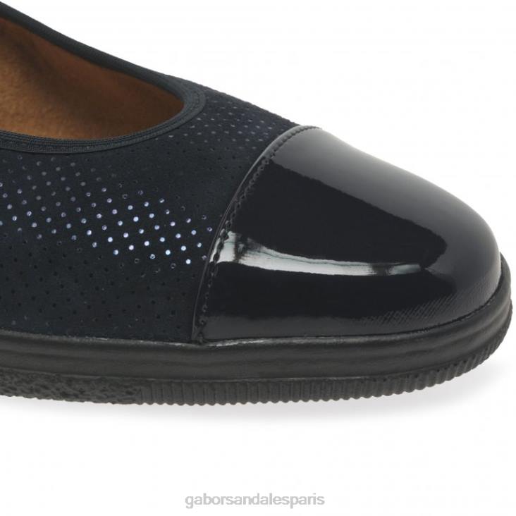 femmes Gabor point océan/brevet escarpins à talons bas avec accents verni pétunia chaussure 4LHL113