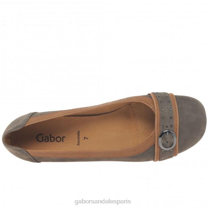 femmes Gabor wallaby/cognac escarpins décontractés à boucle à clous Michelle chaussure 4LHL95
