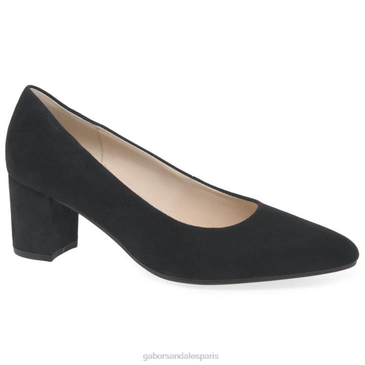 femmes Gabor Suède noir escarpins Kayo chaussure 4LHL67