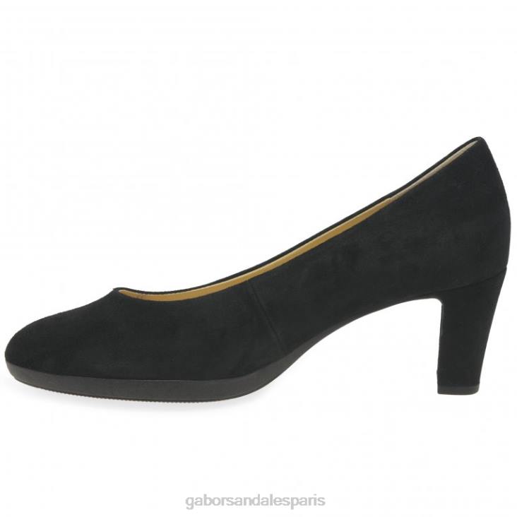 femmes Gabor Suède noir escarpins kasi chaussure 4LHL72