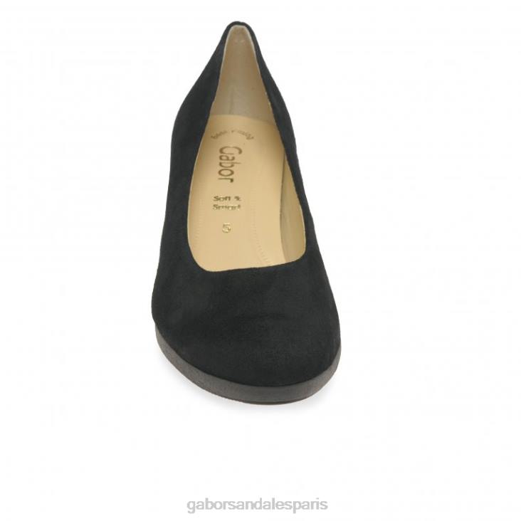 femmes Gabor Suède noir escarpins kasi chaussure 4LHL72
