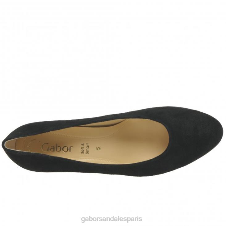 femmes Gabor Suède noir escarpins kasi chaussure 4LHL72