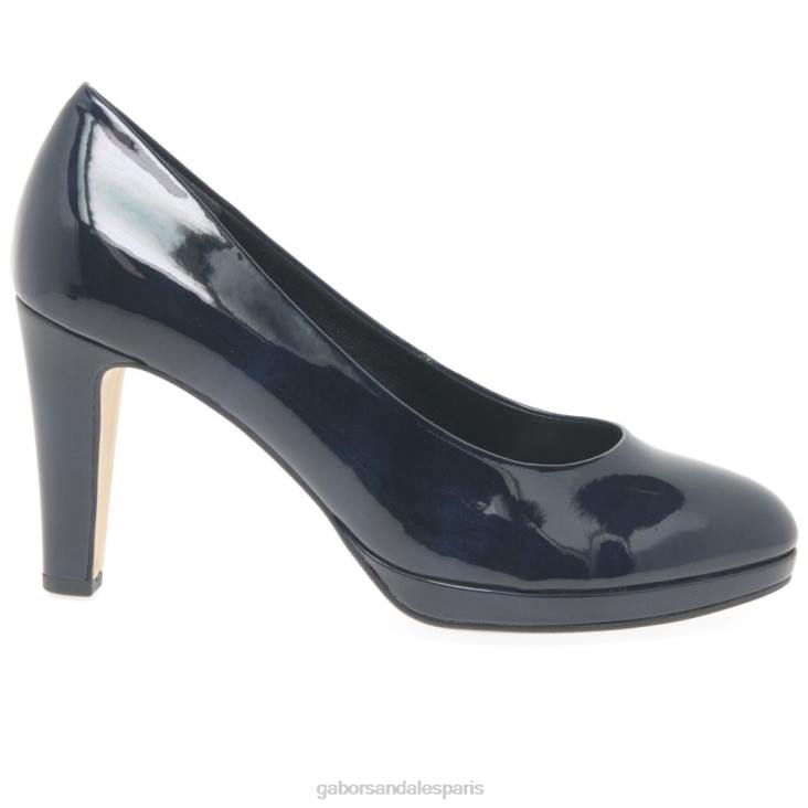 femmes Gabor brevet marin salut tec splendides escarpins à talons hauts chaussure 4LHL58