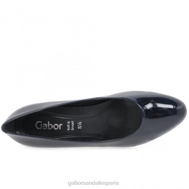 femmes Gabor brevet marin salut tec splendides escarpins à talons hauts chaussure 4LHL58