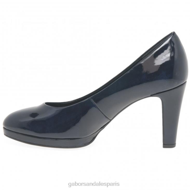 femmes Gabor brevet marin salut tec splendides escarpins à talons hauts chaussure 4LHL58