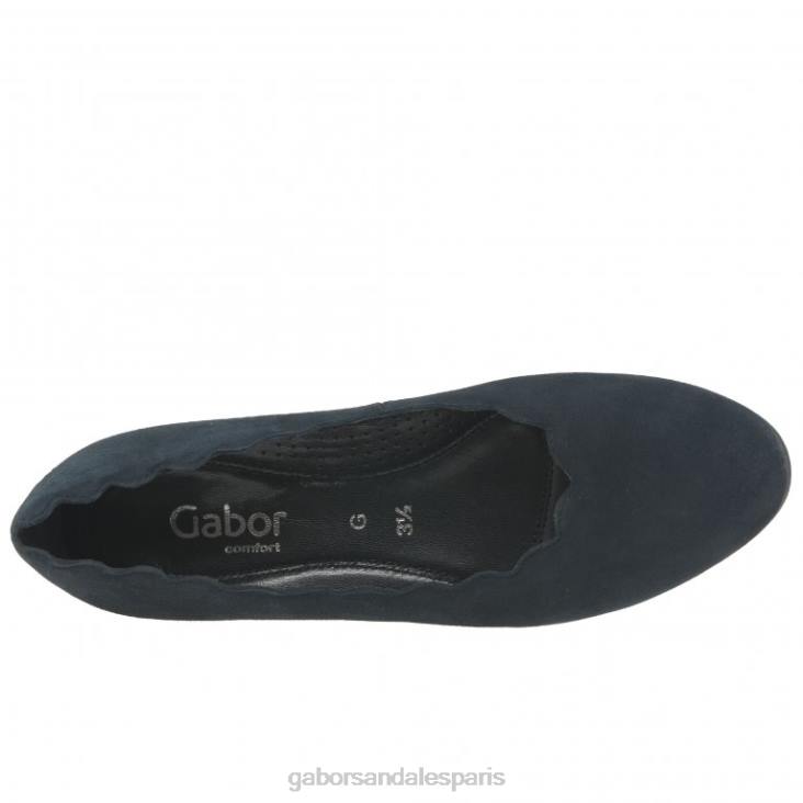 femmes Gabor daim bleu foncé escarpins gigi chaussure 4LHL44