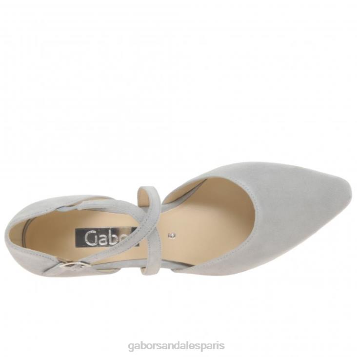 femmes Gabor daim gris clair Callow - escarpins modernes à brides croisées chaussure 4LHL29