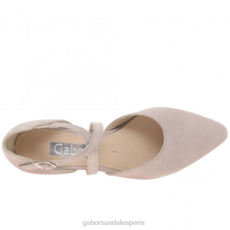 femmes Gabor daim rose antique SS22 Callow - escarpins modernes à brides croisées chaussure 4LHL28