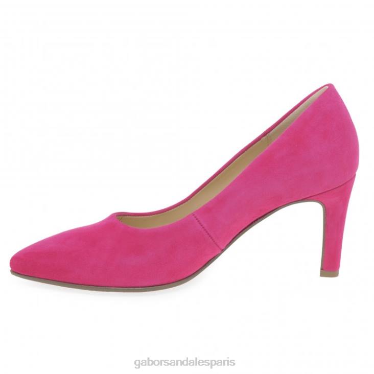 femmes Gabor daim rose escarpins danois chaussure 4LHL53